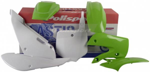 POLISPORT - PLASTIC BODY KIT GREEN/WHITE - Image 1