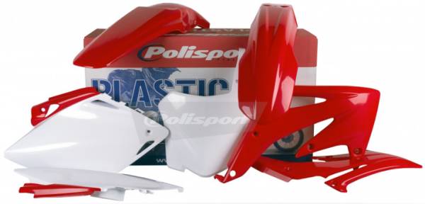 POLISPORT - PLASTIC BODY KIT RED/WHITE - Image 1