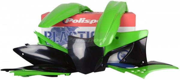 POLISPORT - PLASTIC BODY KIT GREEN/BLACK - Image 1