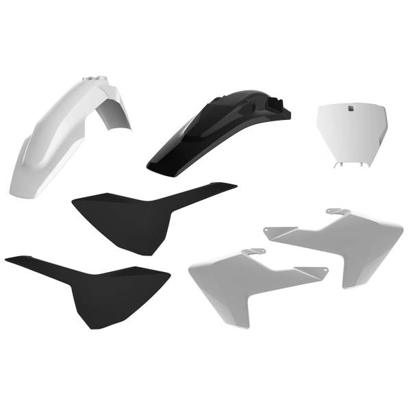 POLISPORT - PLASTIC BODY KIT WHITE/BLACK - Image 1