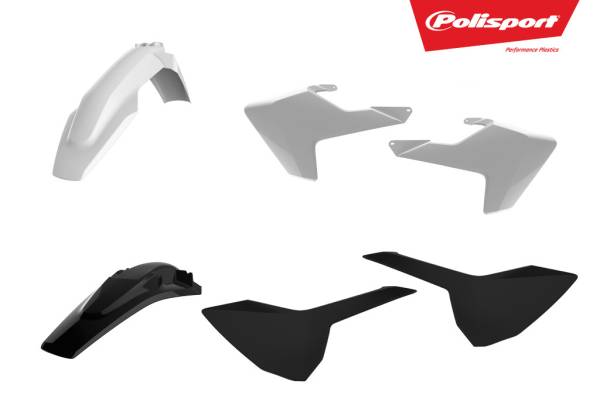 POLISPORT - PLASTIC BODY KIT WHITE/BLACK - Image 1