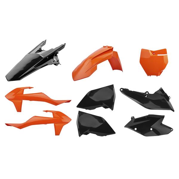 POLISPORT - PLASTIC BODY KIT ORANGE/BLACK - Image 1