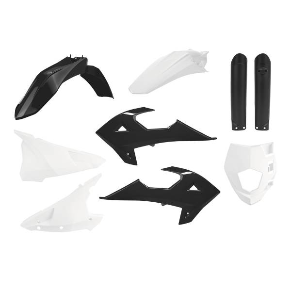 POLISPORT - ENDURO FULL KIT BLACK/WHITE GAS - Image 1