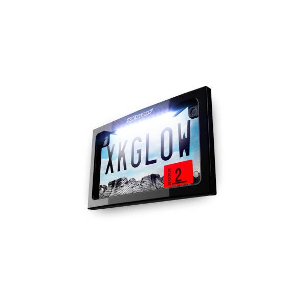 XK GLOW - LIGHTED LICENSE PLATE FRAME BLACK - Image 1