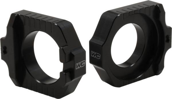 WORKS - AXLE BLOCKS ELITE KTM/HUS BLACK - Image 1