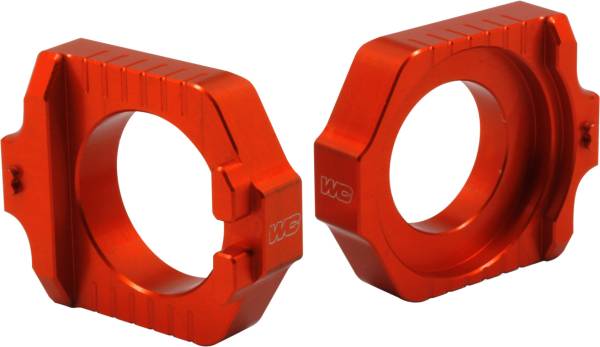 WORKS - AXLE BLOCKS ELITE KTM/HUS ORANGE - Image 1