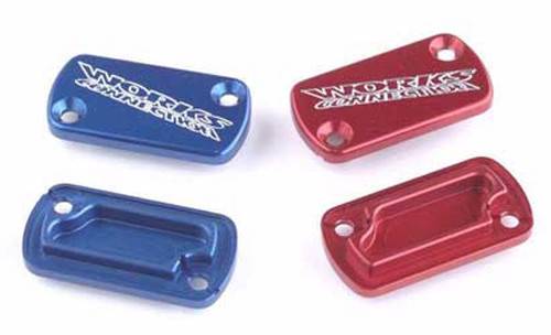 WORKS - BILLET FRONT BRAKE COVER BLUE CR CRF XR - Image 1