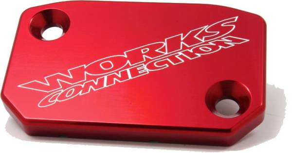 WORKS - BILLET FRONT BRAKE COVER RED HUSKY - Image 1