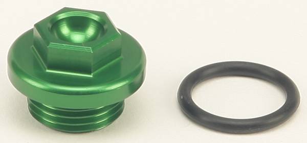 WORKS - OIL FILLER PLUG GREEN - Image 1