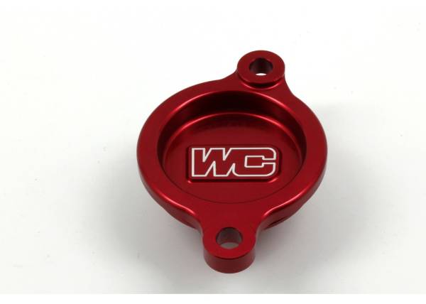 WORKS - OIL FILTER COVER RED HON - Image 1