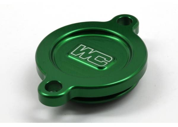 WORKS - OIL FILTER COVER GREEN KAW - Image 1