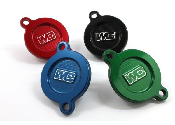 WORKS - OIL FILTER COVER BLUE KAW - Image 1