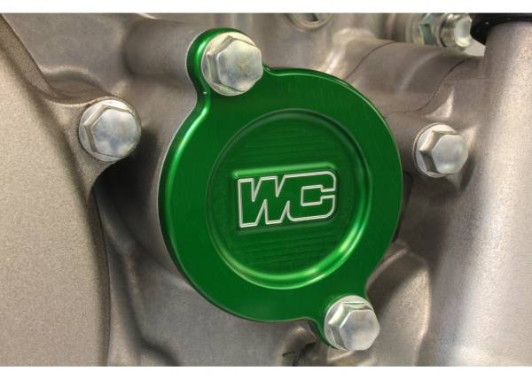 WORKS - OIL FILTER COVER GREEN KAW - Image 1