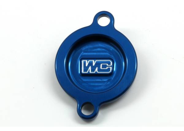 WORKS - OIL FILTER COVER BLUE KTM/HUS/GAS - Image 1