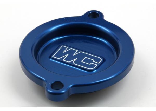 WORKS - OIL FILTER COVER BLUE KTM/HUS/GAS - Image 1