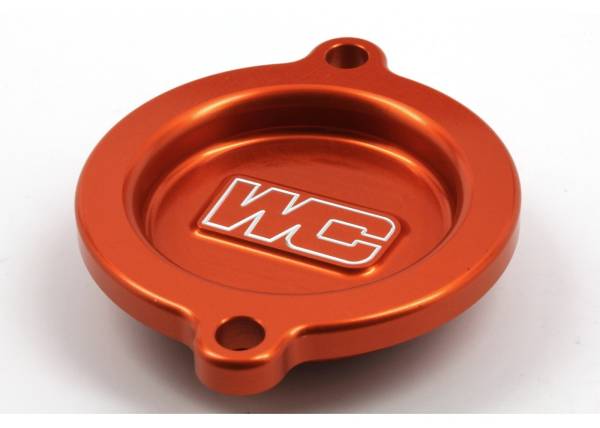 WORKS - OIL FILTER COVER ORANGE KTM/HUS/GAS - Image 1