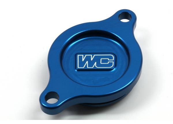 WORKS - OIL FILTER COVER BLUE SUZ - Image 1