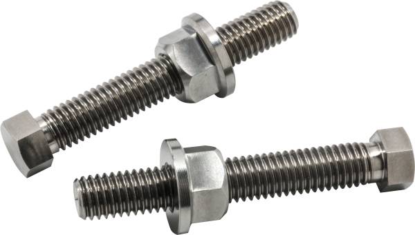 WORKS - TI AXLE ADJUSTER BOLTS JAP 8X52MM/10MM / 8MM/12MM NUTS - Image 1