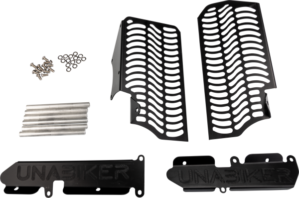 UNABIKER - RADIATOR GUARD BLACK - Image 1