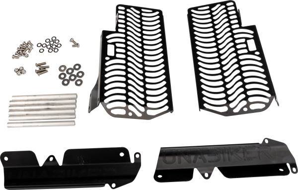 UNABIKER - RADIATOR GUARDS YAMAHA YZ250F BLACK - Image 1