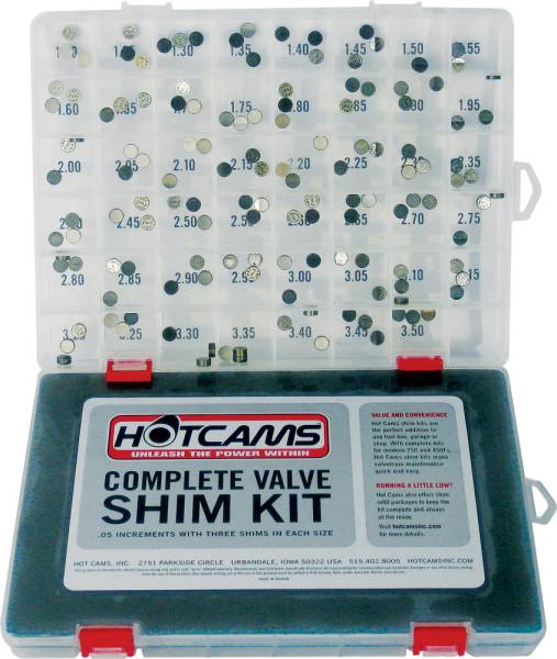 HOT CAMS - VALVE SHIM KIT 141pc HON/KAW/SUZ/YAM - Image 1