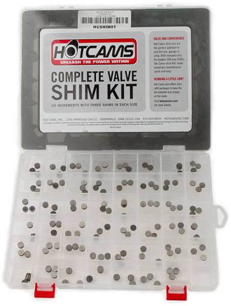 HOT CAMS - VALVE SHIM KIT 141pc HON/KAW/SUZ/YAM - Image 1