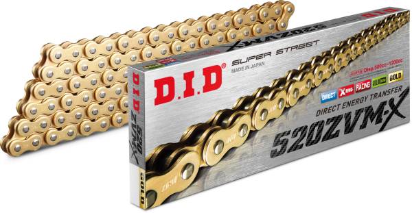 D.I.D - SUPER STREET 520ZVMXG-100L X-RING ZVMX SERIES GOLD - Image 1