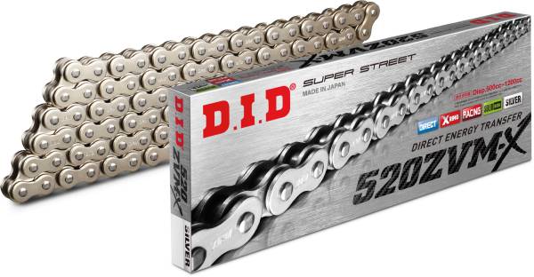 D.I.D - SUPER STREET 520ZVMXS-100L X-RING CHAIN NICKEL - Image 1