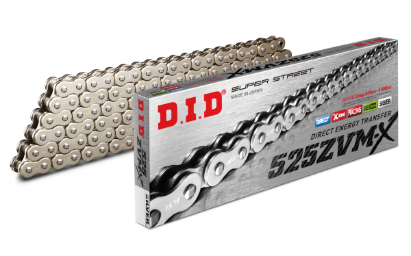 D.I.D - SUPER STREET 525ZVMXS-100L X-RING CHAIN NICKEL - Image 1