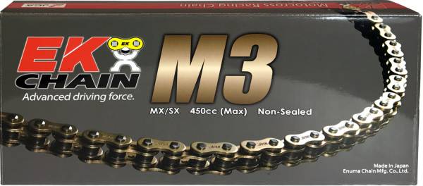 EK - CHAIN M3 NON-SEALED 520-120L GLD - Image 1