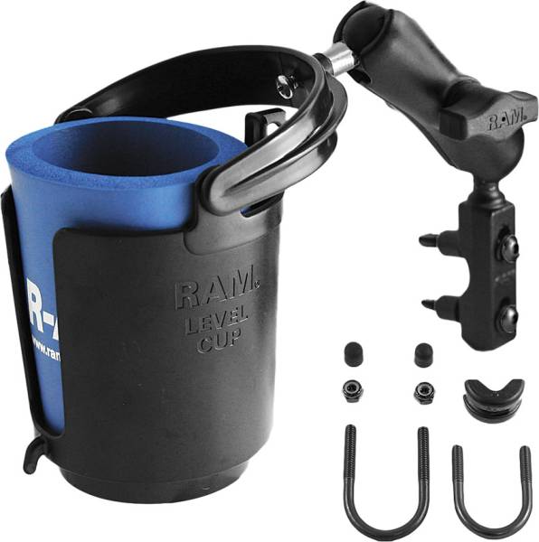 RAM - BRAKE/CLUTCH RESERVOIR MOUNT W/SELF-LEVELING CUP HOLDER - Image 1