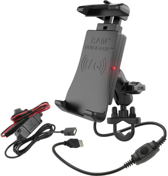 RAM - WIRELESS CHARGING H-BAR MOUNT QUICK GRIP - Image 1