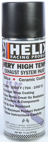 HELIX - VERY HIGH TEMP EXHAUST SYSTEM PAINT FLAT BLACK 11OZ - Image 1