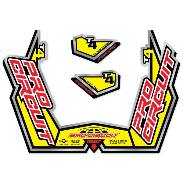 PRO CIRCUIT - T4-GP STICKER KIT REPLACEMENT MUFFLER STICKERS - Image 1