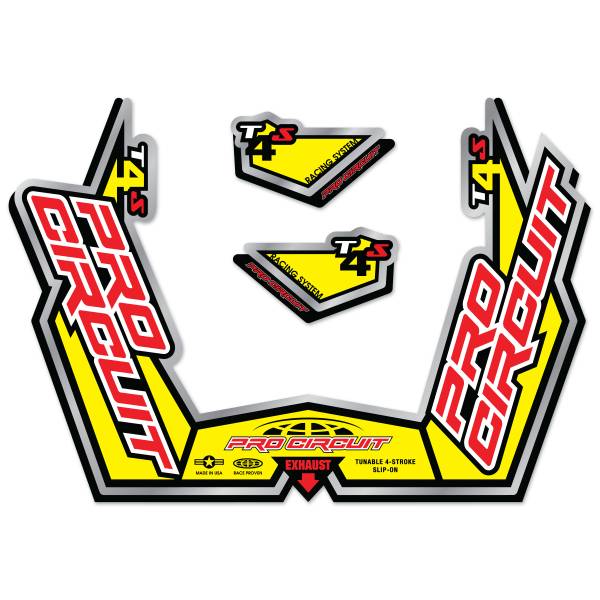 PRO CIRCUIT - T-4S STICKER KIT REPLACEMENT MUFFLER STICKERS - Image 1