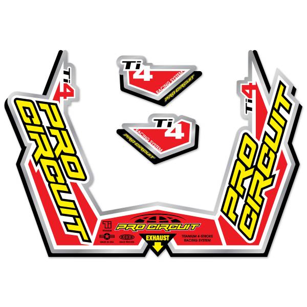 PRO CIRCUIT - TI-4GP STICKER KIT REPLACEMENT MUFFLER STICKERS - Image 1