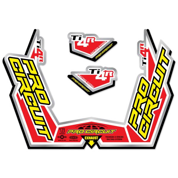 PRO CIRCUIT - TI-4R STICKER KIT REPLACEMENT MUFFLER STICKERS - Image 1