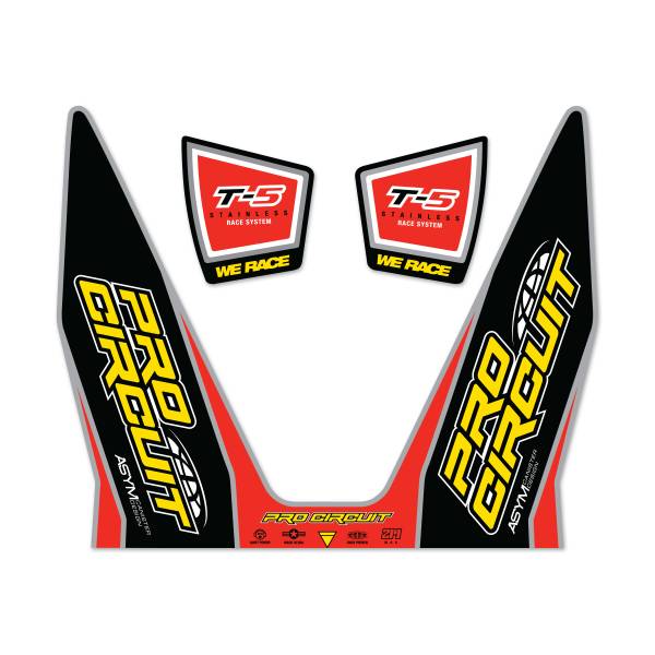 PRO CIRCUIT - T-5 DECALS REPLACEMENT MUFFLER STICKERS - Image 1