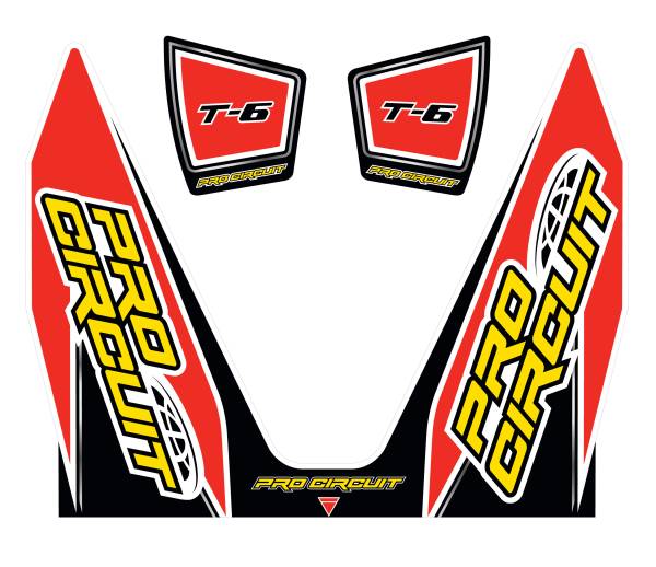 PRO CIRCUIT - T-6 WRAP/END CAP DECAL REPLACEMENT MUFFLER STICKERS - Image 1