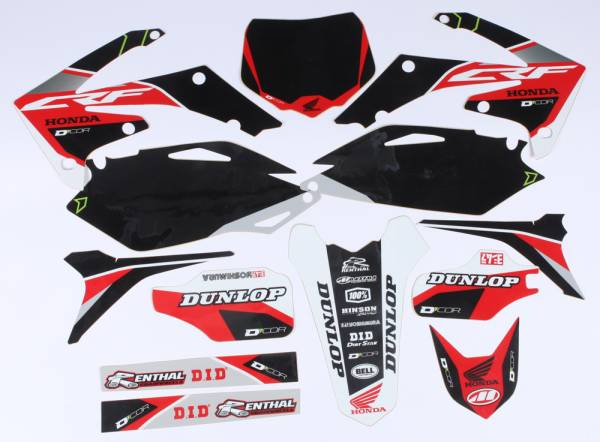 D-COR - HONDA RACELINE GRAPHICS COMPLETE KIT BLACK - Image 1