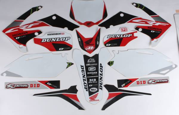 D-COR - HONDA RACELINE GRAPHICS COMPLETE KIT WHITE - Image 1