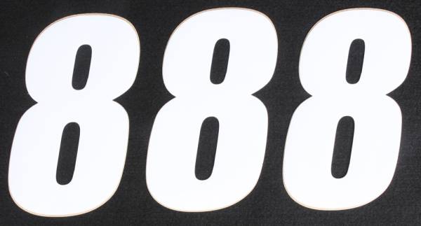 D-COR - NUMBER 8 WHITE 6" 3/PK - Image 1