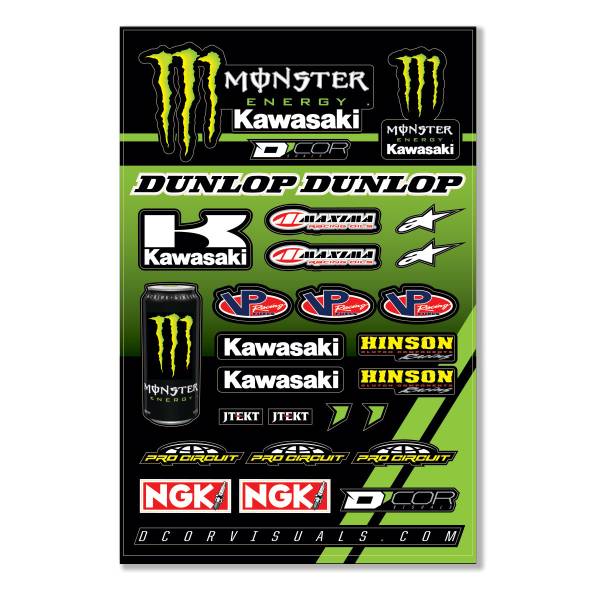 D-COR - MONSTER KAW DECAL SHT12MIL MONSTER KAW RACING DECAL SHEET - Image 1