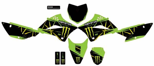 D-COR - CMPLT KIT MONSTER ENERGY SLASH BLACK BG - Image 1