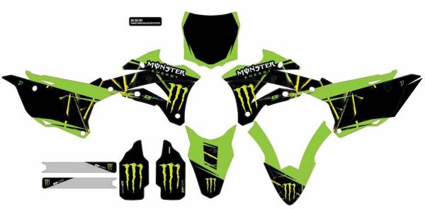 D-COR - CMPLT KIT MONSTER ENERGY SLASH BLACK BG - Image 1