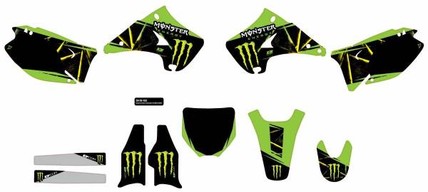 D-COR - CMPLT KIT MONSTER ENERGY SLASH WHITE BG - Image 1