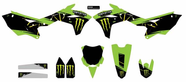 D-COR - CMPLT KIT MONSTER ENERGY SLASH BLACK BG - Image 1