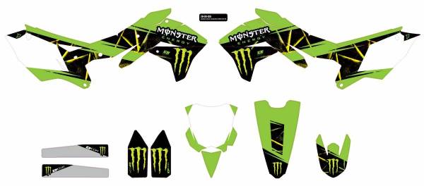 D-COR - CMPLT KIT MONSTER ENERGY SLASH WHITE BG - Image 1