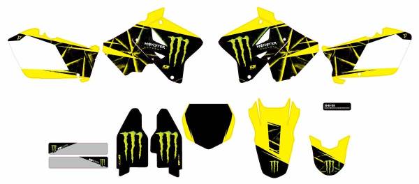 D-COR - CMPLT KIT MONSTER ENERGY SLASH WHITE BG - Image 1