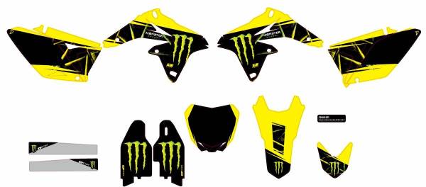 D-COR - CMPLT KIT MONSTER ENERGY SLASH WHITE BG - Image 1